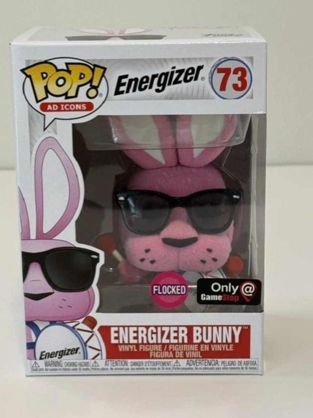Funko Pop! Ad Icons ENERGIZER Bunny - #73 - FLOCKED - GameStop Exclusive